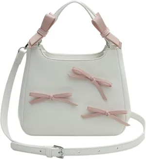 2025 Cute Bowknot Small Handbag Women Shoulder Top Handle Crossbody Wristlet Bag