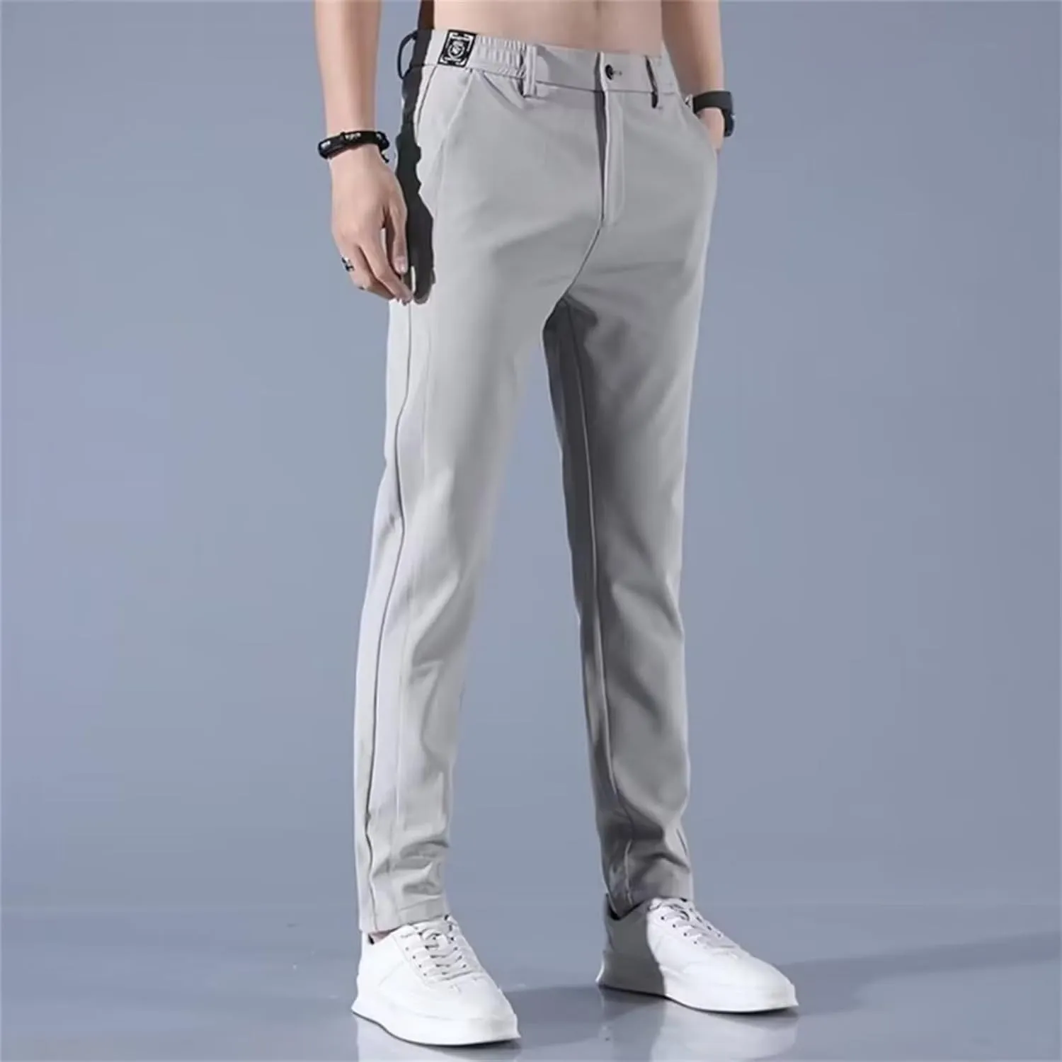 2025 Summer Men's Casual Pants Loose Straight Leg Business Pants
