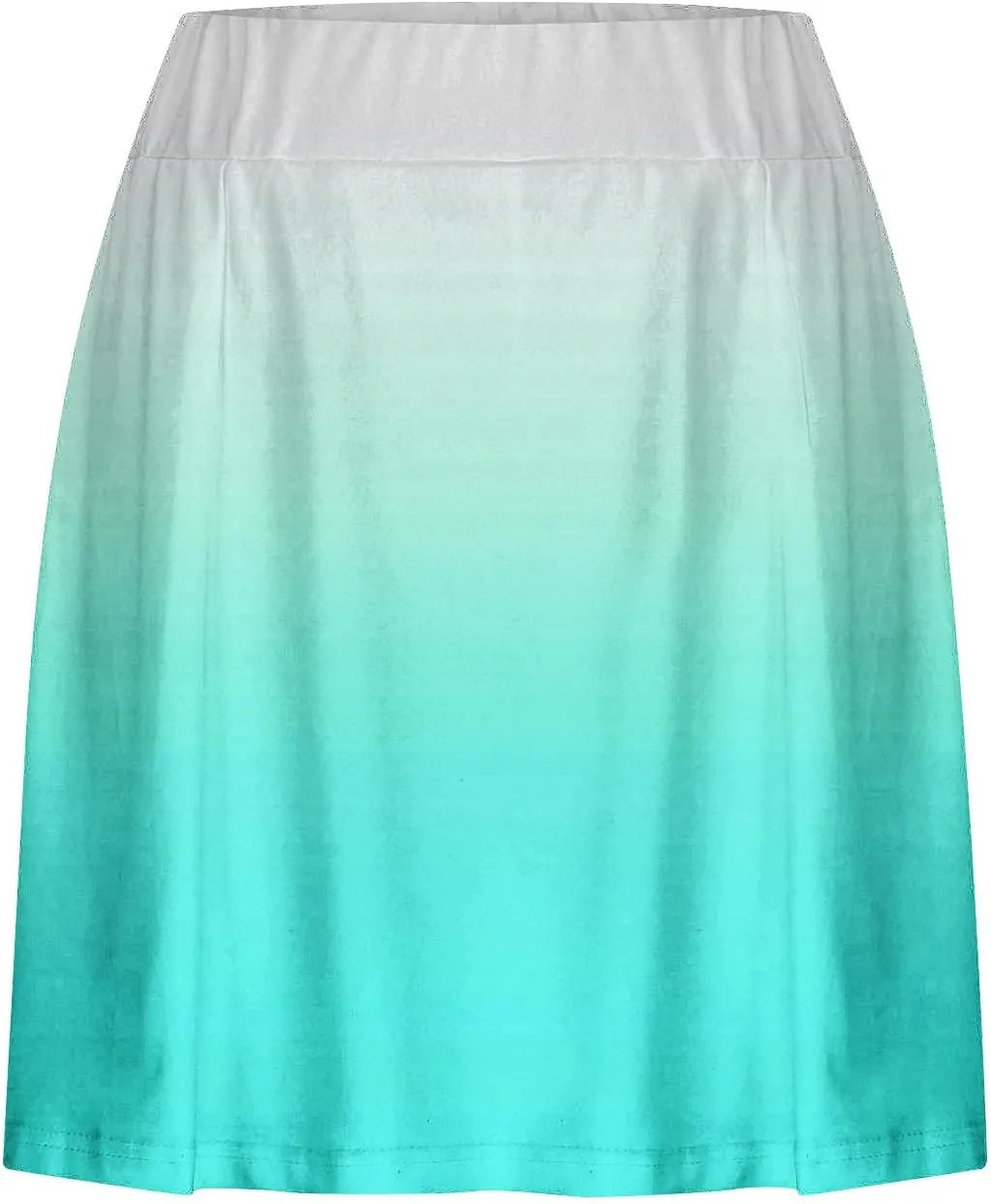 2025 Women Gradient Colour Skirt Shorts Ladies Pleated Tennis Skirts Short Regular Fit Fake Two Piece Half Trouser