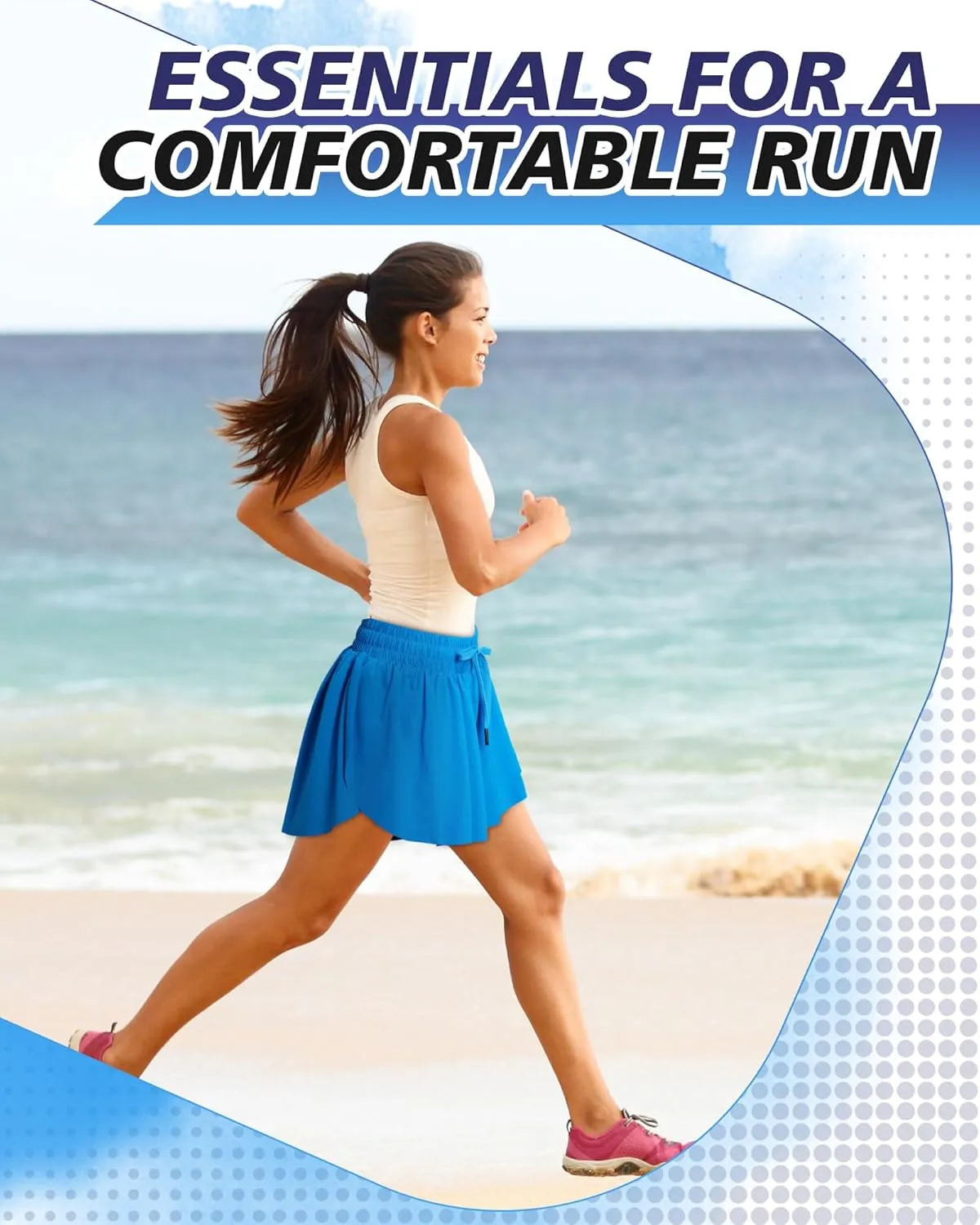 3 Pcs Flowy Running Shorts for Women 2 in 1 Butterfly Shorts with Pockets Spandex Liner Athletic Workout