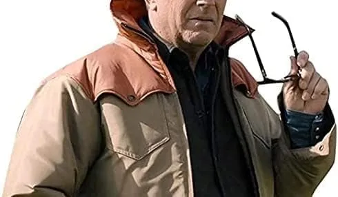 ABz Leathers Men's Kevin Costner Cotton Yellowstone Cowboy John Dutton Bomber Cole Hauser Jacket