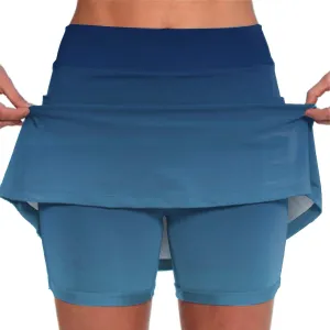 aihihe Blue Golf Skirts for Women Pleated Skorts for Women with Pockets Plus Size Shorts for Curvy Women