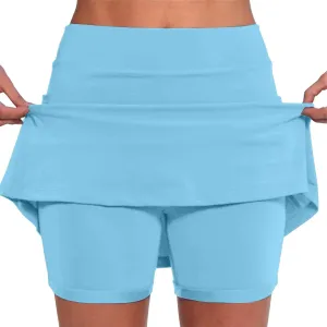 aihihe Skirts for Women 2024 Elegant Black Spandex Shorts for Women Plus Size Skorts for Women Dressy Casual Petite