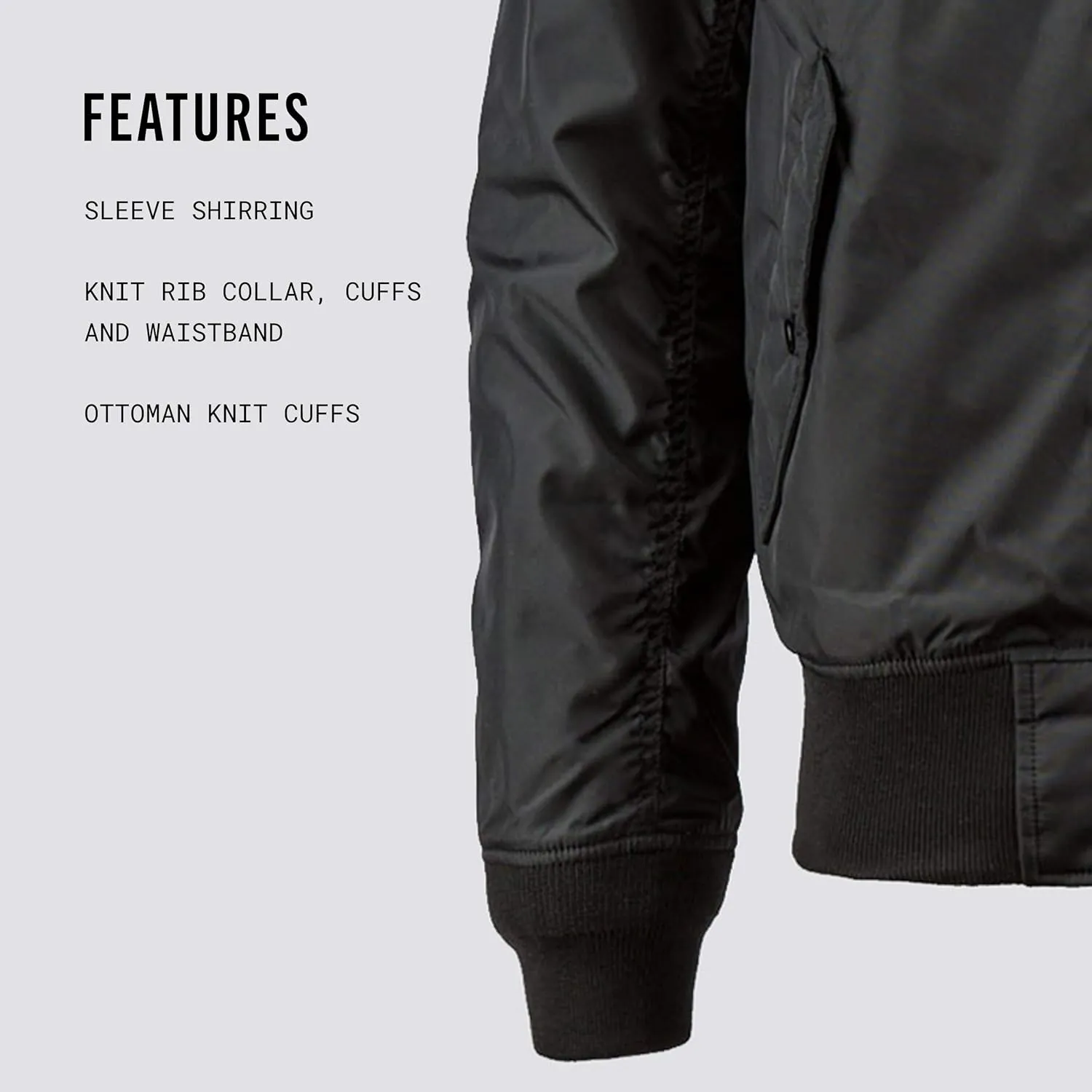 Alpha Industries Men's Ma-1 Skymaster Mid Length Zip Flight Jacket with Pockets