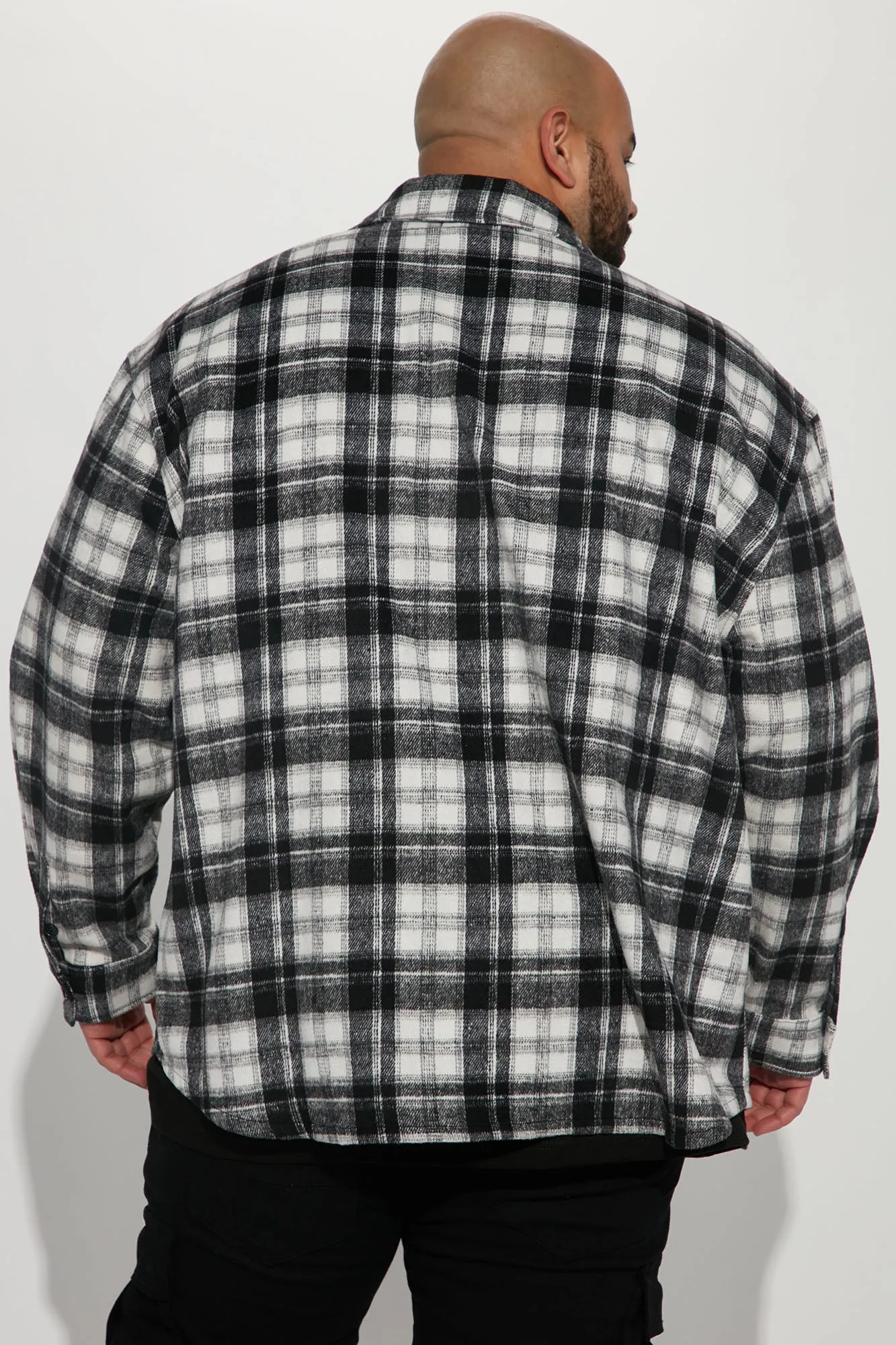 Always It Heavyweight Flannel Button Up - Black/White
