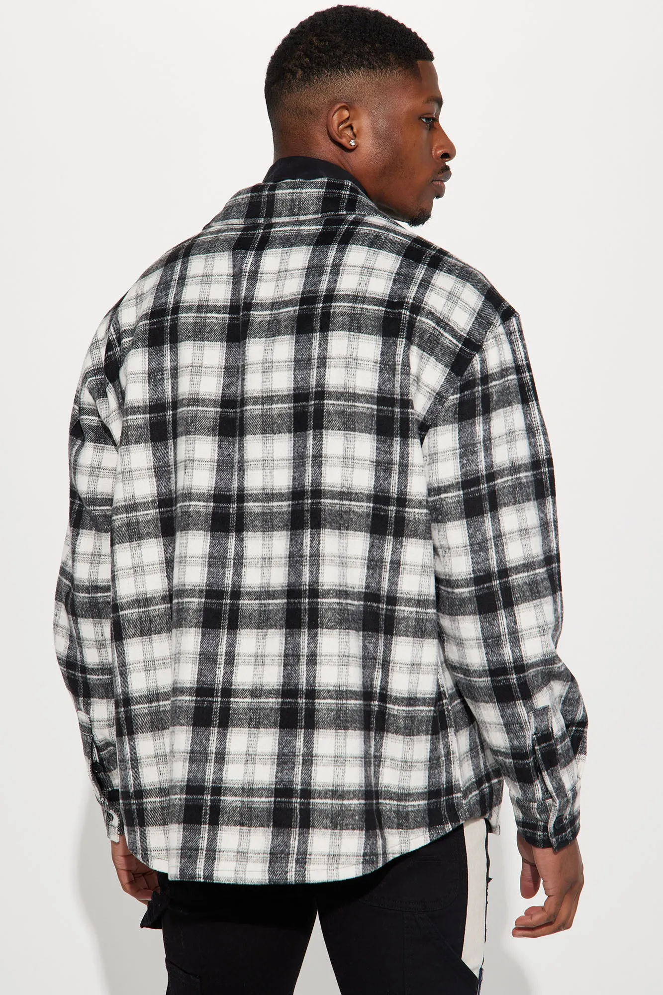 Always It Heavyweight Flannel Button Up - Black/White