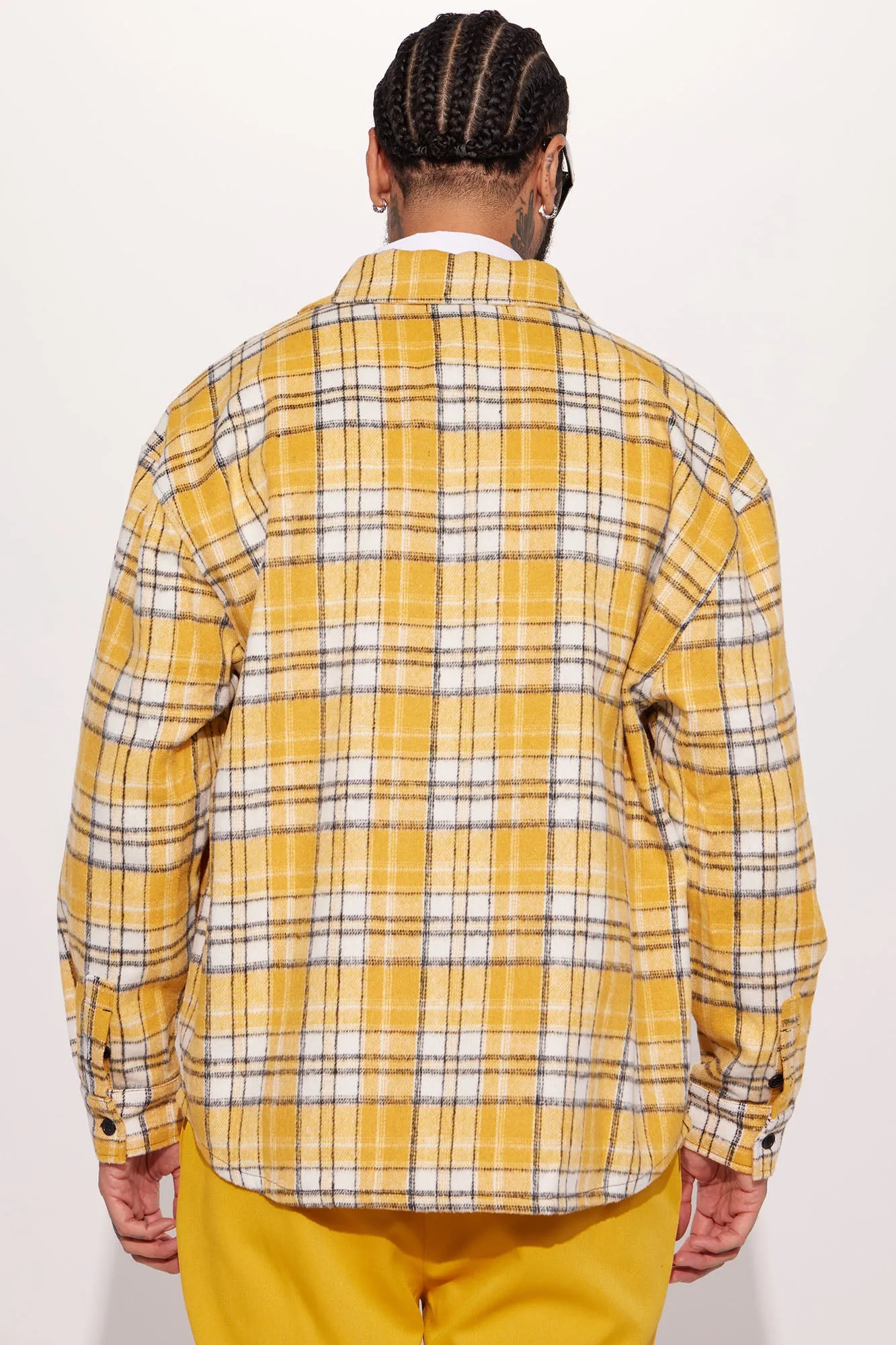 Always It Heavyweight Flannel Button Up - Yellow/combo