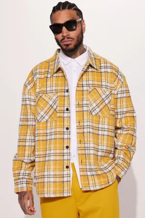Always It Heavyweight Flannel Button Up - Yellow/combo