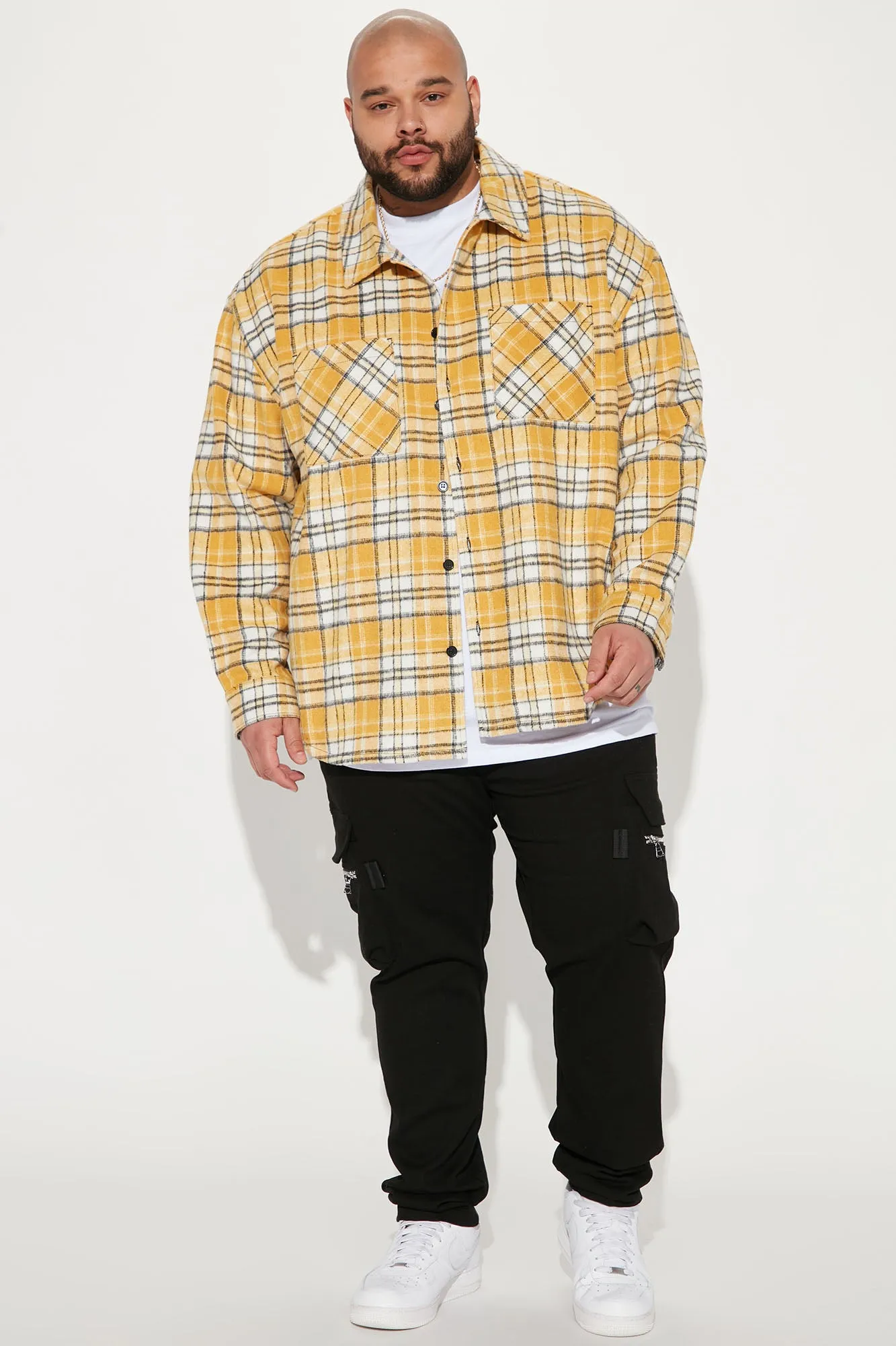 Always It Heavyweight Flannel Button Up - Yellow/combo