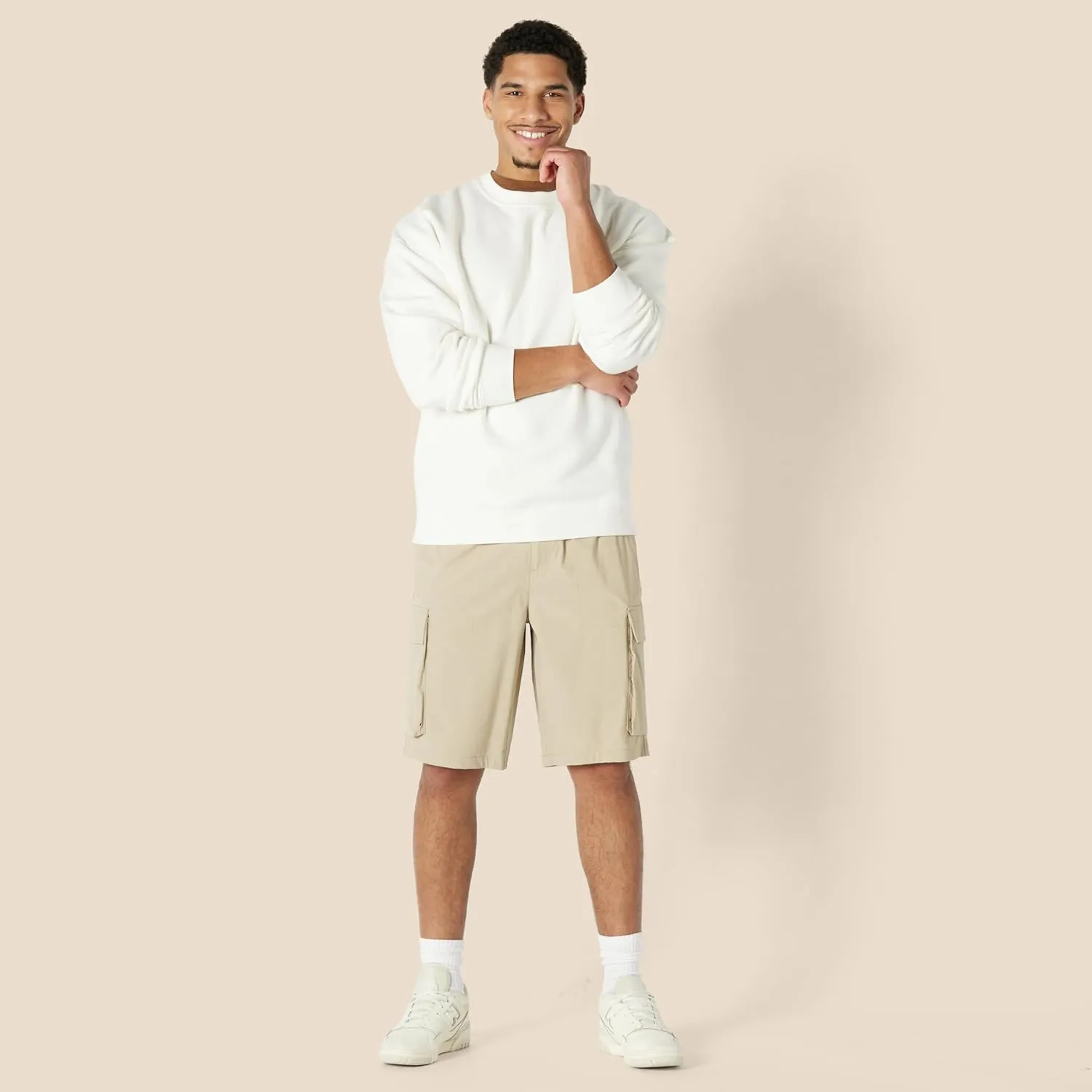 Amazon Essentials Men's Loose-Fit 11" Long Cargo Short