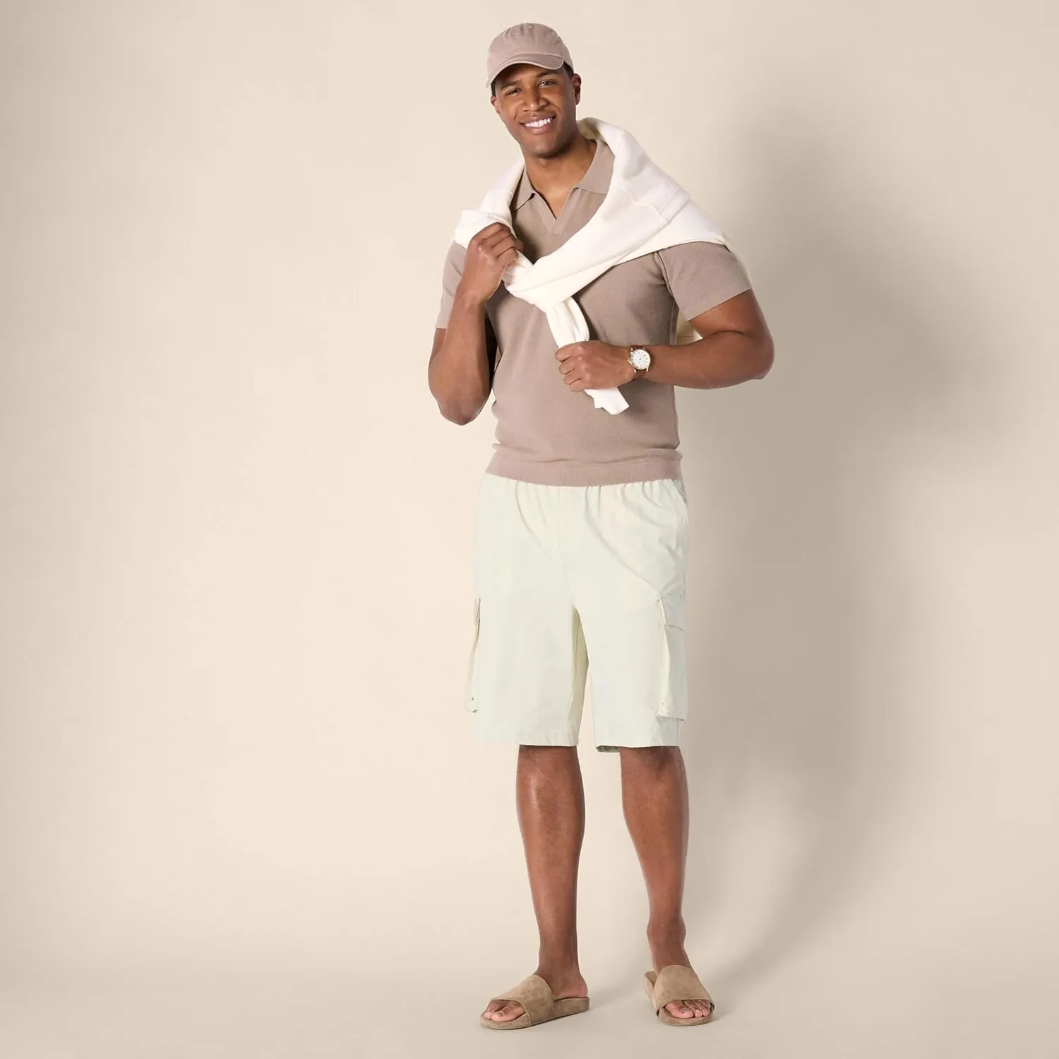 Amazon Essentials Men's Loose-Fit 11" Long Cargo Short
