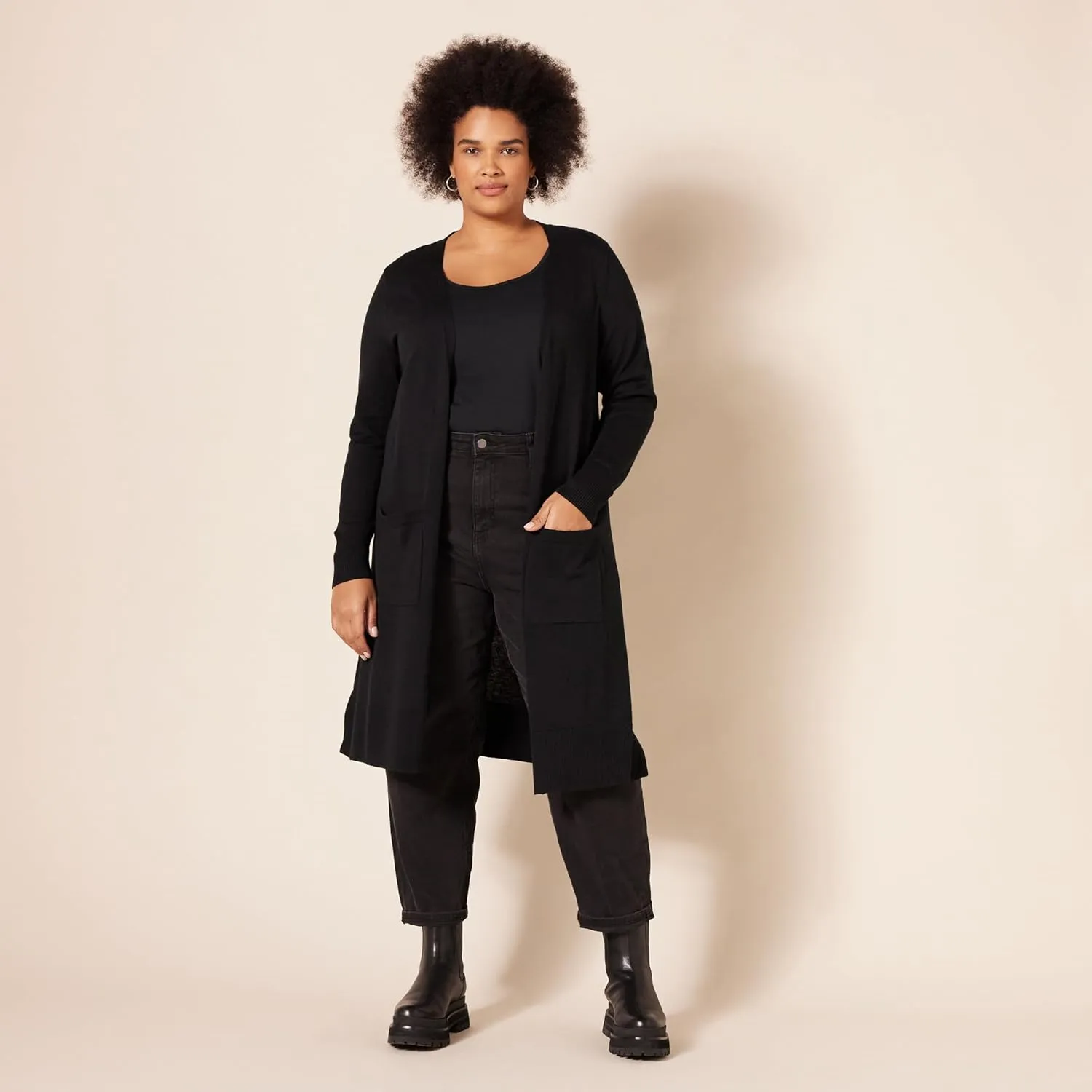 Amazon Essentials Women's Lightweight Longer Length Cardigan Sweater (Available in Plus Size)