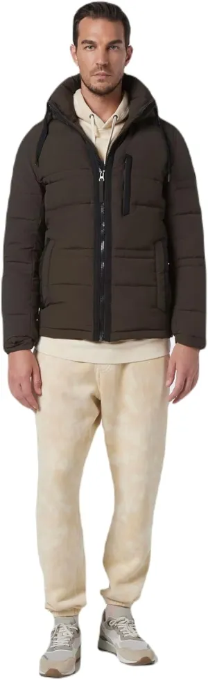 Andrew Marc Men's Huxley Mid Length Water Resistant Crinkle Down Jacket