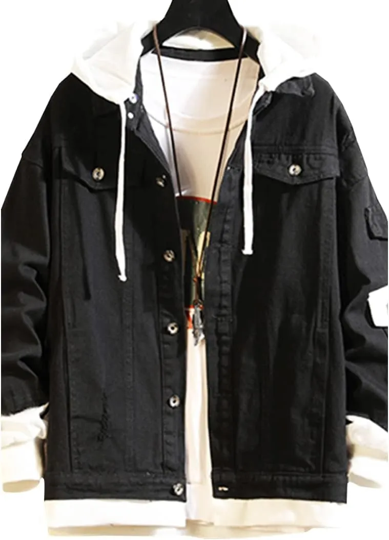 Anime Cosplay Denim Jacket Graphic Hoodie Novelty Jacket Coat Man Woman Trucker Jacket
