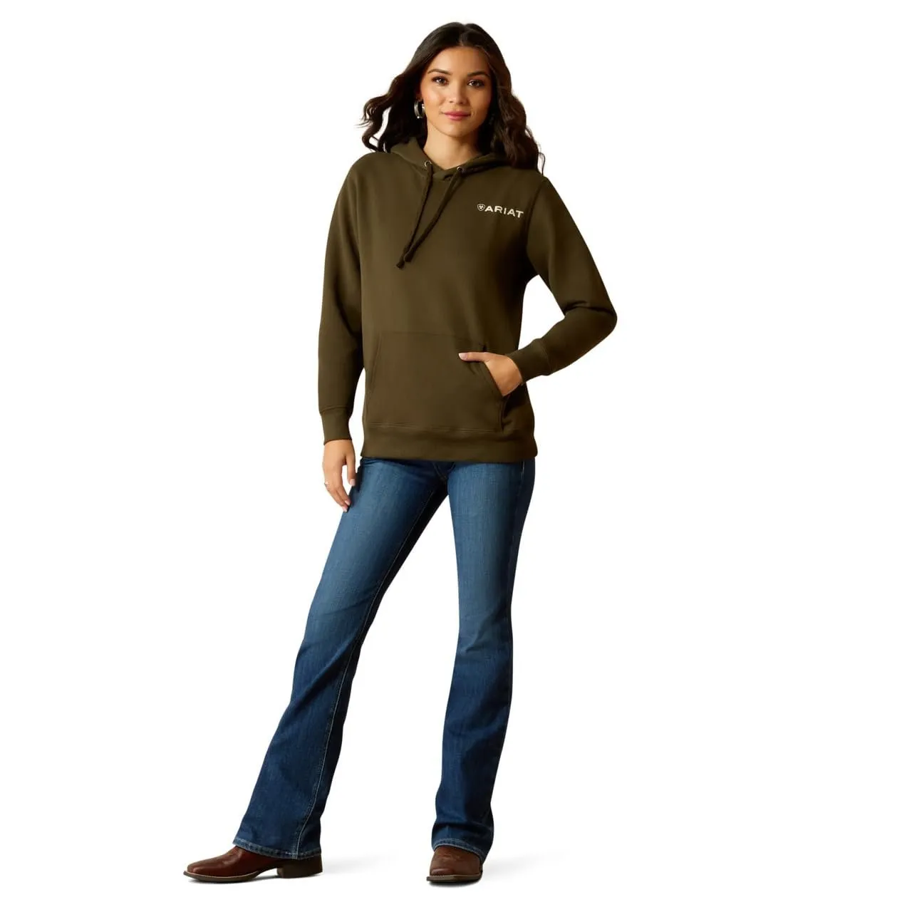 Ariat Women's Stamp Hoodie, Relic Green