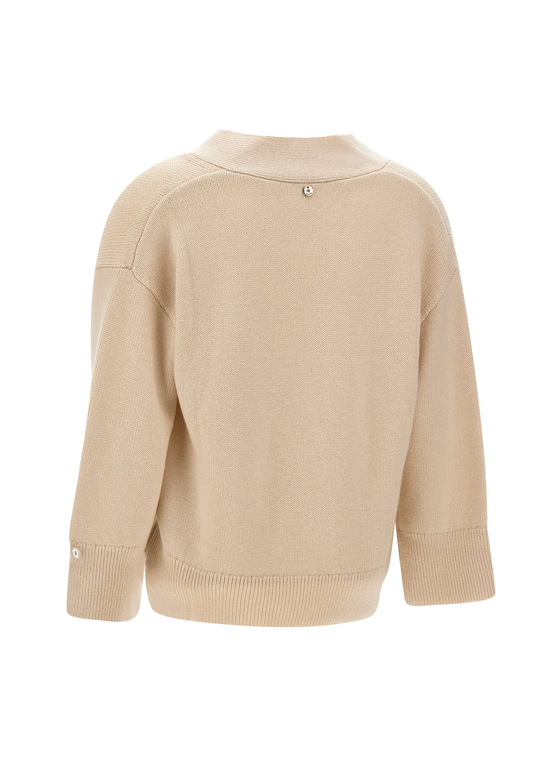 Beige Wool and Cashmere Blend Sweater