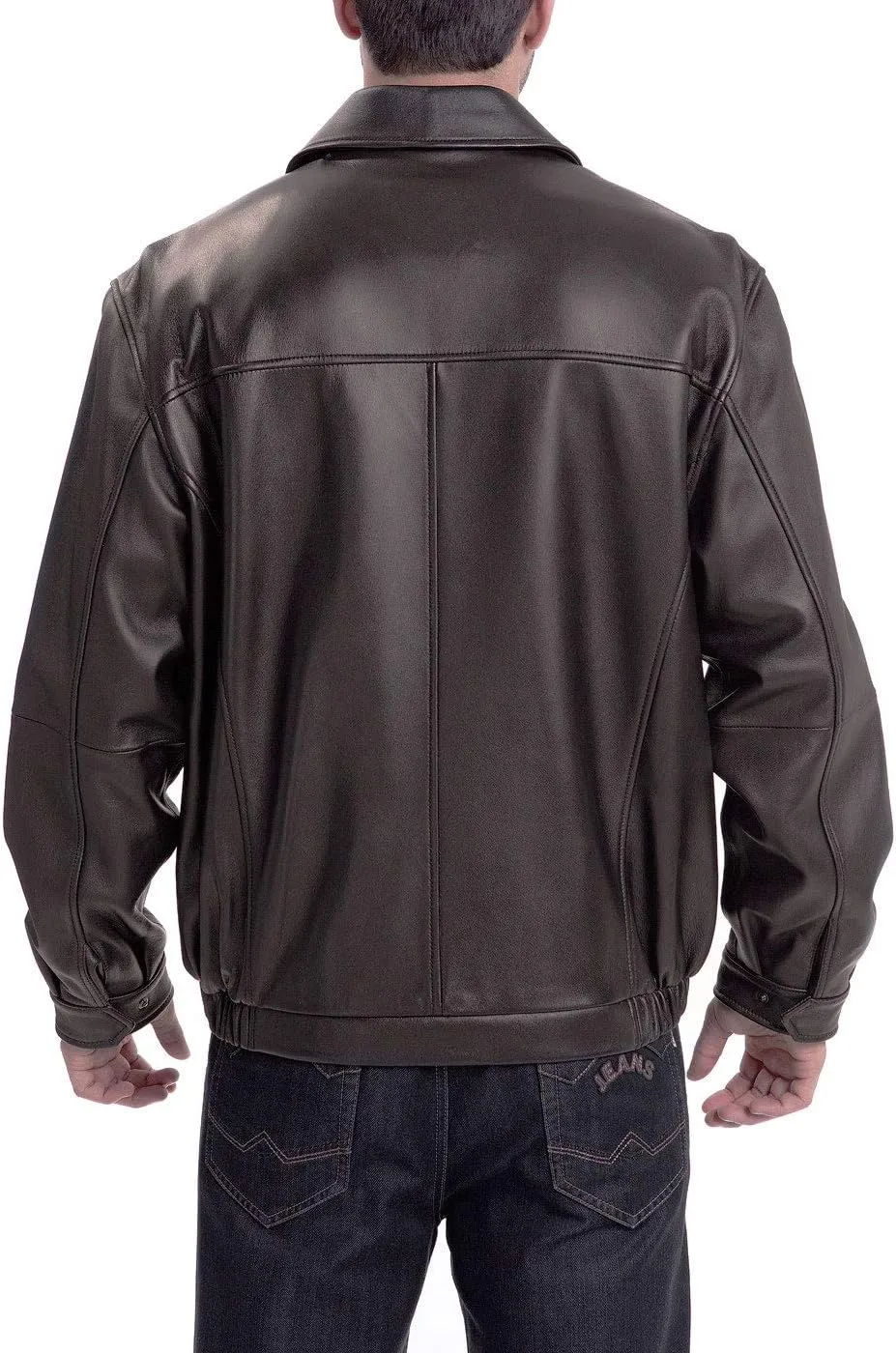 BGSD Men Derrick Lambskin Leather Bomber Jacket (Also available in Big and Tall)