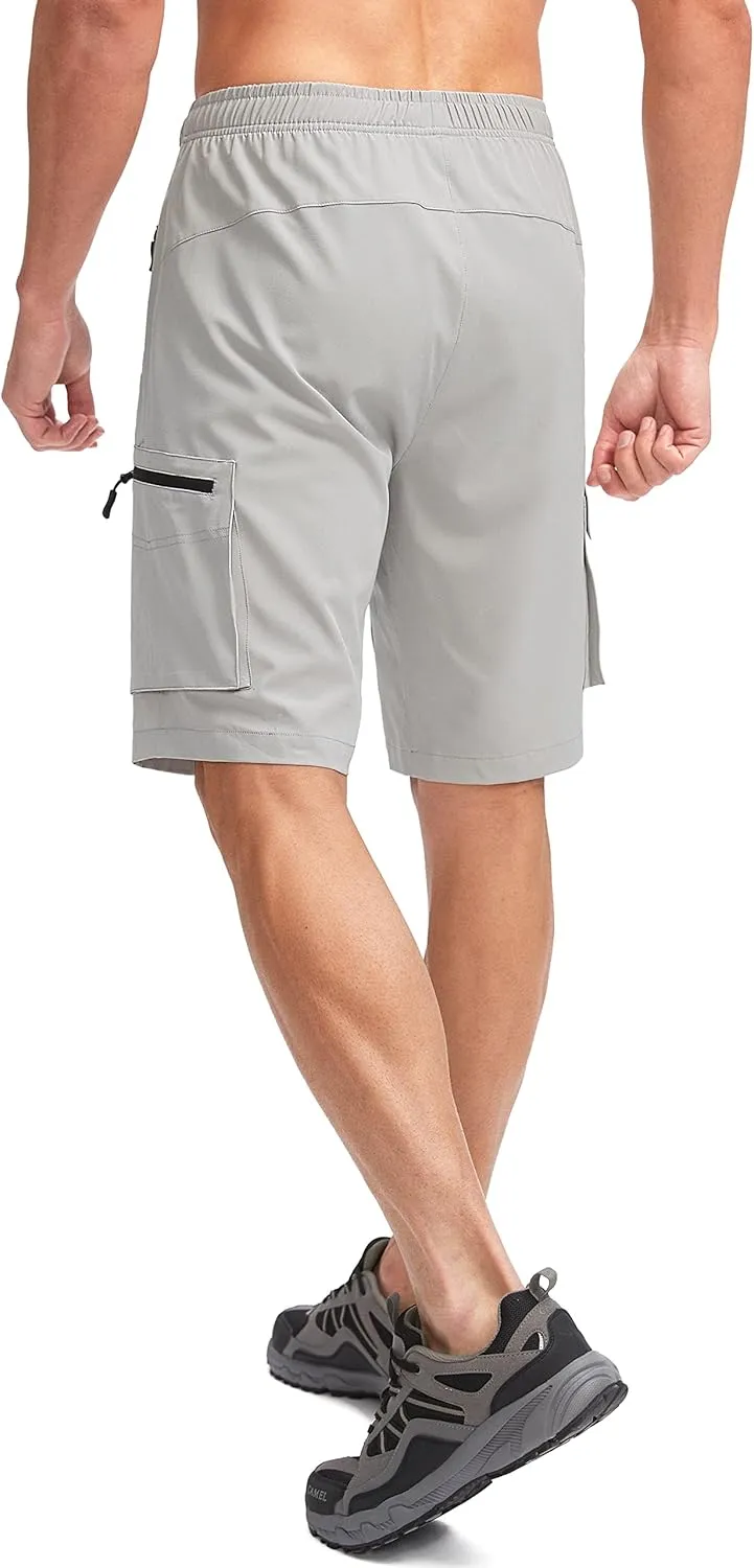 Bikewa Men's Mountain Bike Shorts 3D Padded Loose-fit Biking Riding Cycling Bicycle Biker Shorts Zipper Pockets