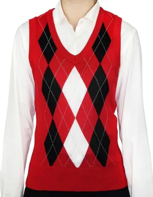 Blue Ocean Womens Argyle Sweater Vest