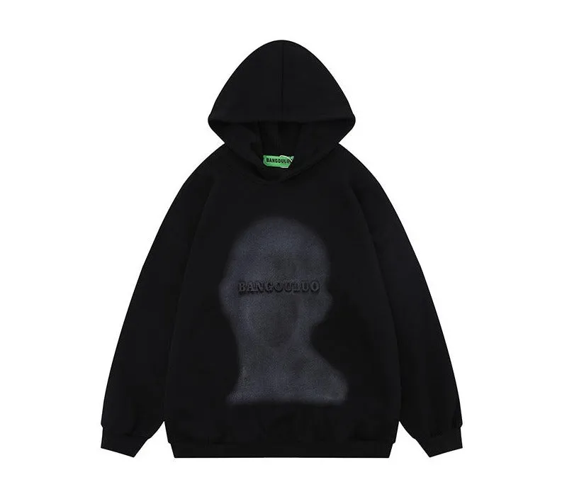 Blurred portrait print unisex hoodie