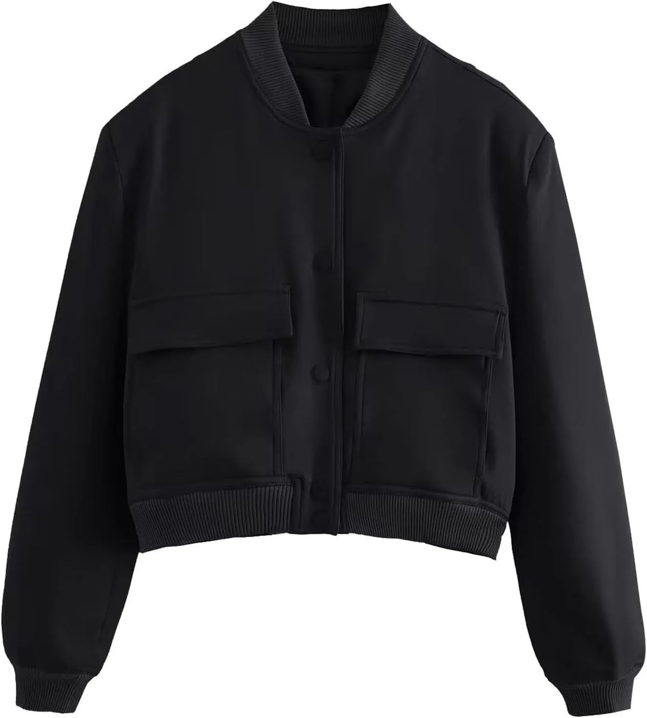 Bomber jacket Women Autumn Winter Cropped Jacket Black Brown Khaki Varsity Jacket Coat