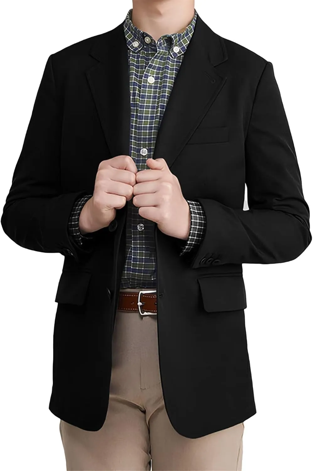 Boys' Blazer Jacket Slim Fit Single Breasted Kids Jacket for Boy Formal Sport Coat for Party Prom Wedding Size 2-20
