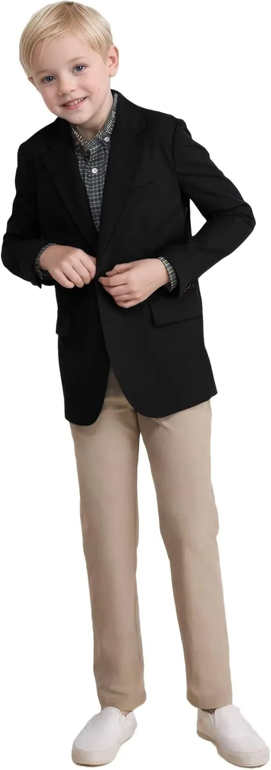 Boys' Blazer Jacket Slim Fit Single Breasted Kids Jacket for Boy Formal Sport Coat for Party Prom Wedding Size 2-20