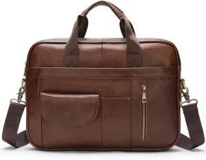 Briefcase Business Bag Portable Bag Top Layer Cowhide Computer Bag Business Bag