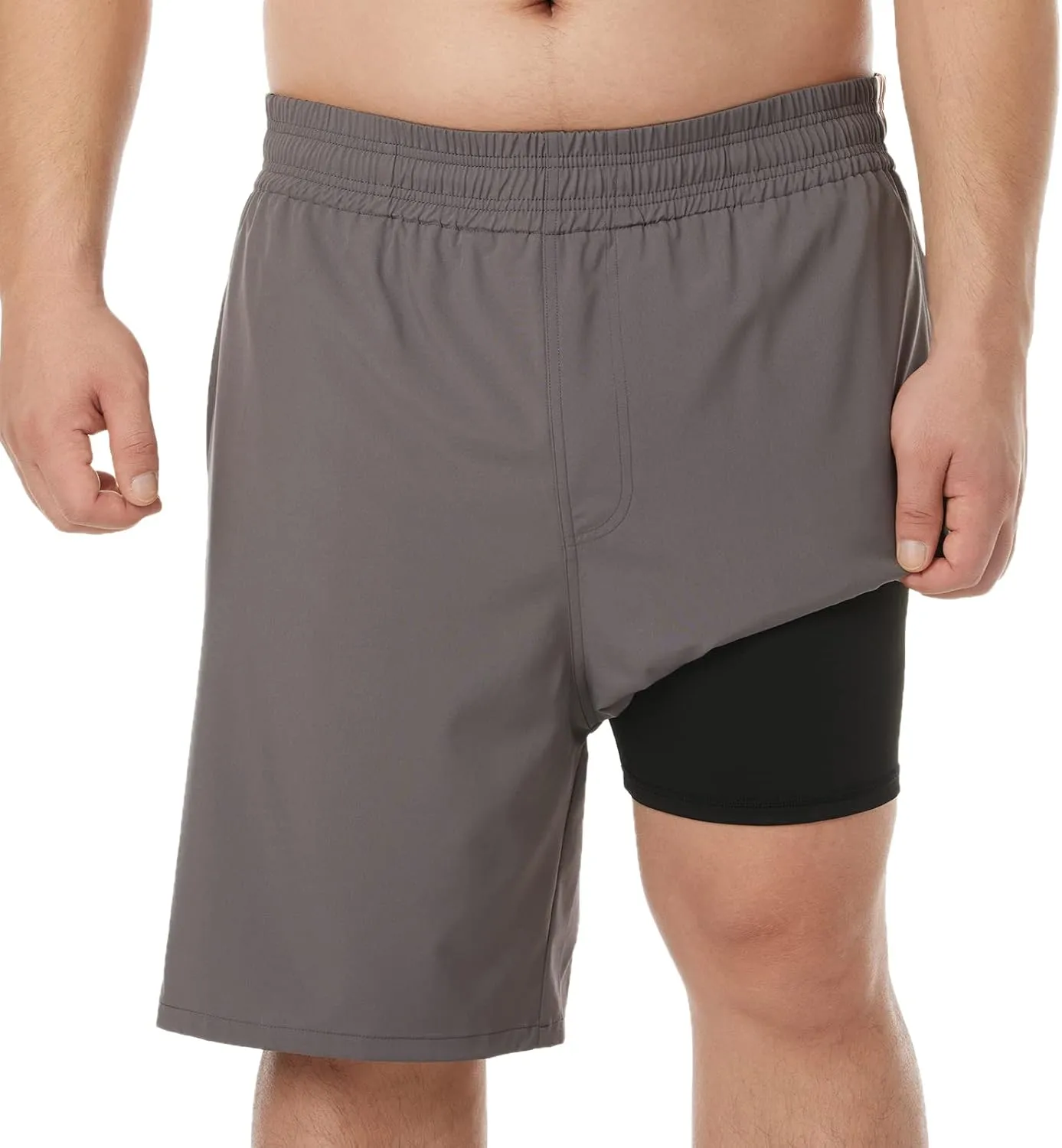 BRISIRA Big and Tall Mens Swim Trunks Swim Shorts Compression Liner Swimsuit Bathing Suit Board Shorts 1X-6X