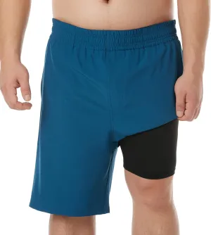 BRISIRA Big and Tall Mens Swim Trunks Swim Shorts Compression Liner Swimsuit Bathing Suit Board Shorts 1X-6X