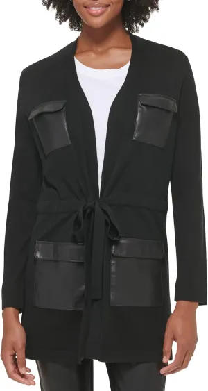 Calvin Klein Women's Sweater Trench Long Acrylic