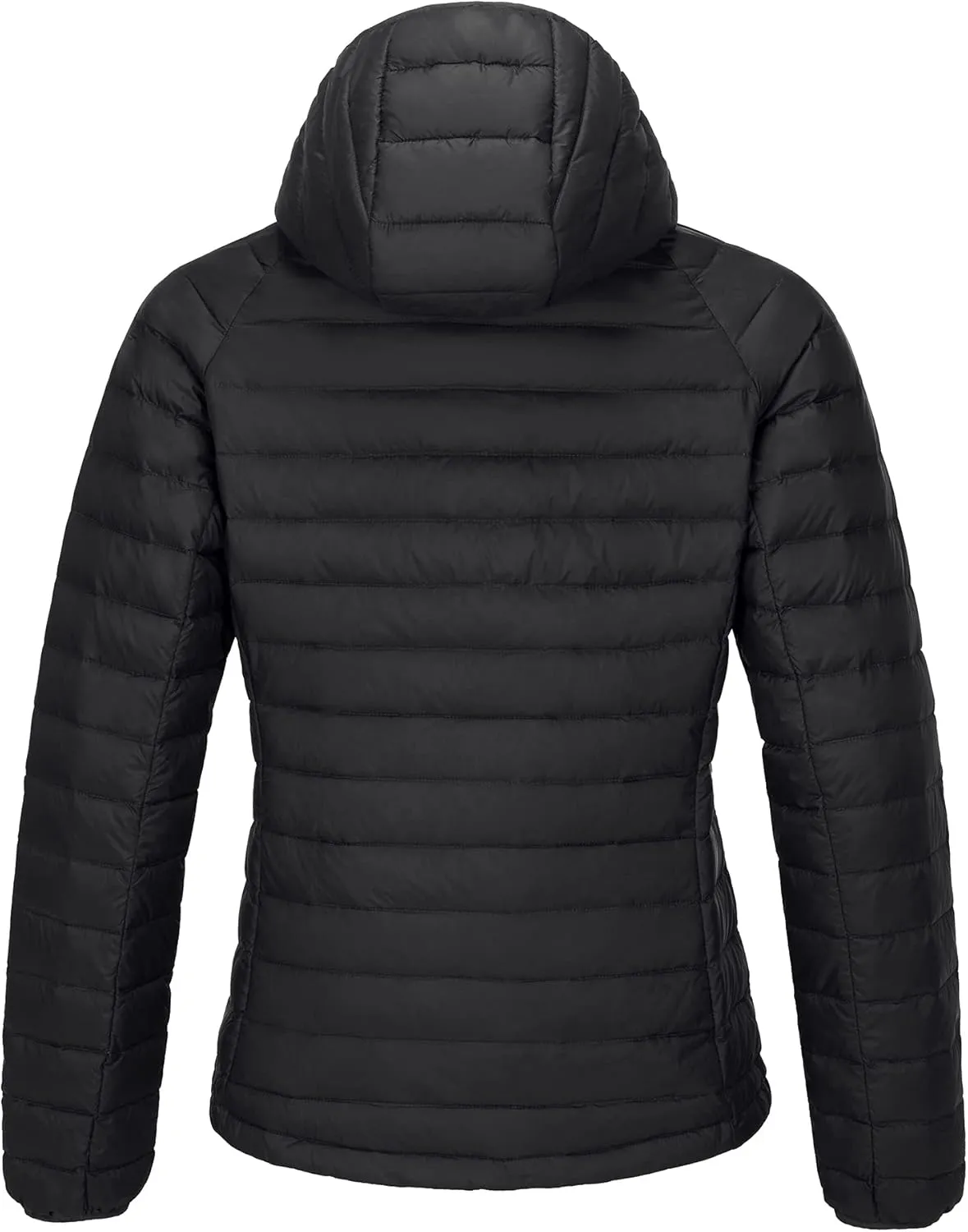 CAMELSPORTS Women's Down Jacket Hooded Winter Light Weight Short Puffer Coats Packable Warm Windproof Ladies Parka