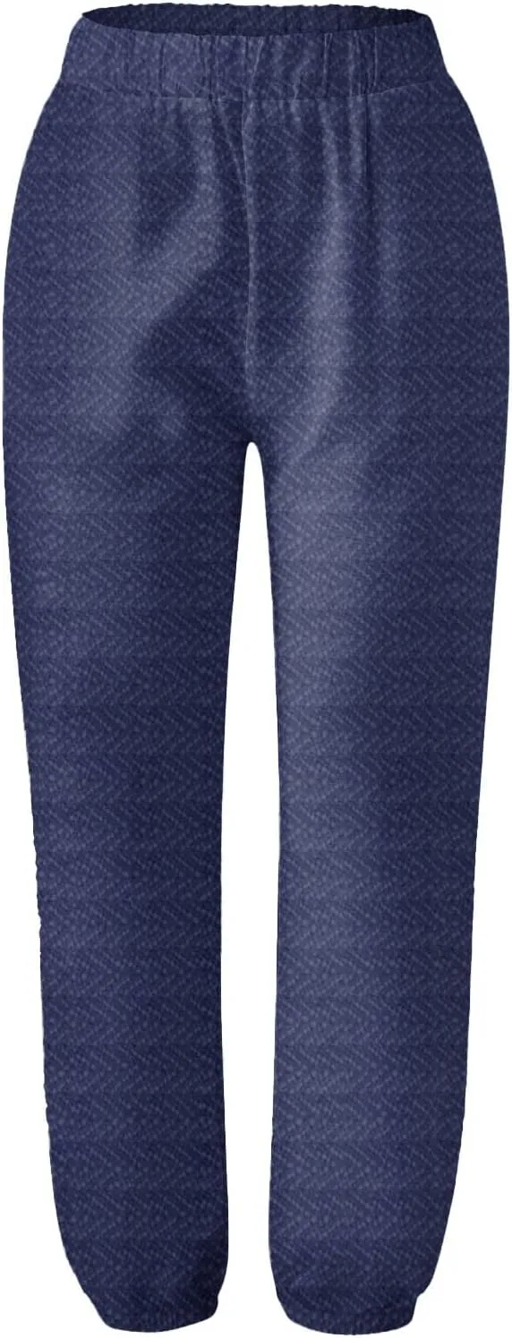 Capri Pants for Women Cotton Linen Elastic High Waisted Straight Leg Lounge Pants Casual Loose Summer Trousers