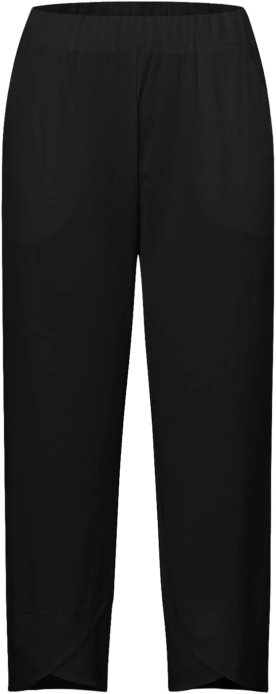 Capri Pants for Women Plus Size Linen Pants Wide Leg with Pockets Drawstring Casual Flowy Palazzo Linen Pants Women