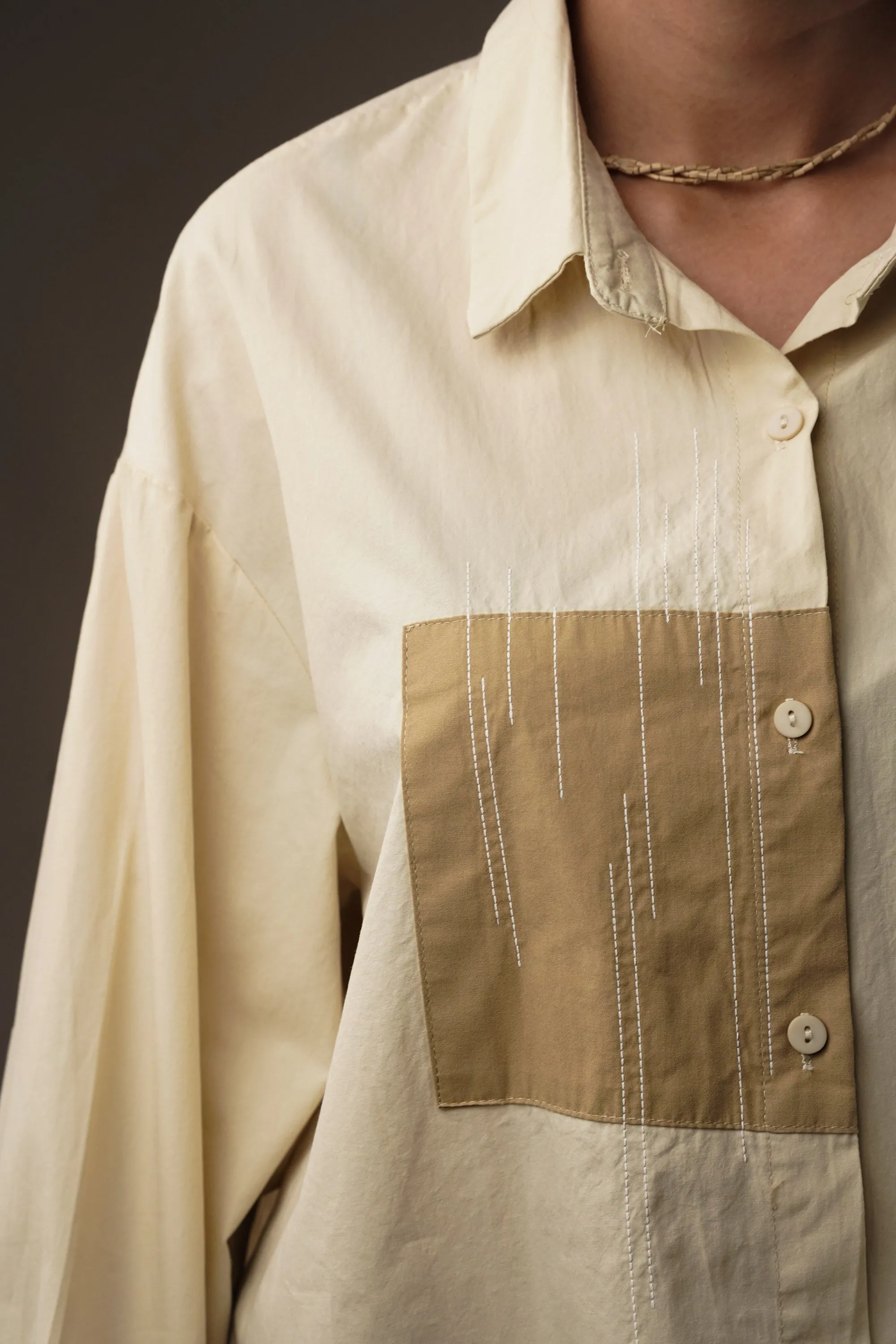 Cashew Cream Oversized Shirt