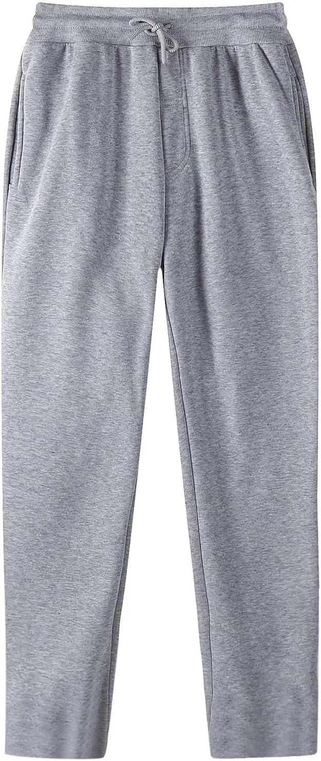 Casual Wide Leg Sweatpants for Women High Waisted Solid Color Pant Baggy Drawstring Elastic Waist Trouser with Pocket