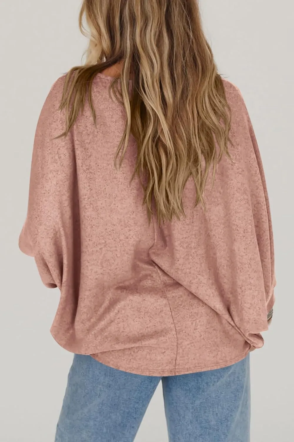 CFLONGE Fall Sweaters for Women 2025 Casual Pullover Off The Shoulder Sweater Batwing Long Sleeve Sweatshirt Knit Jumper Tops