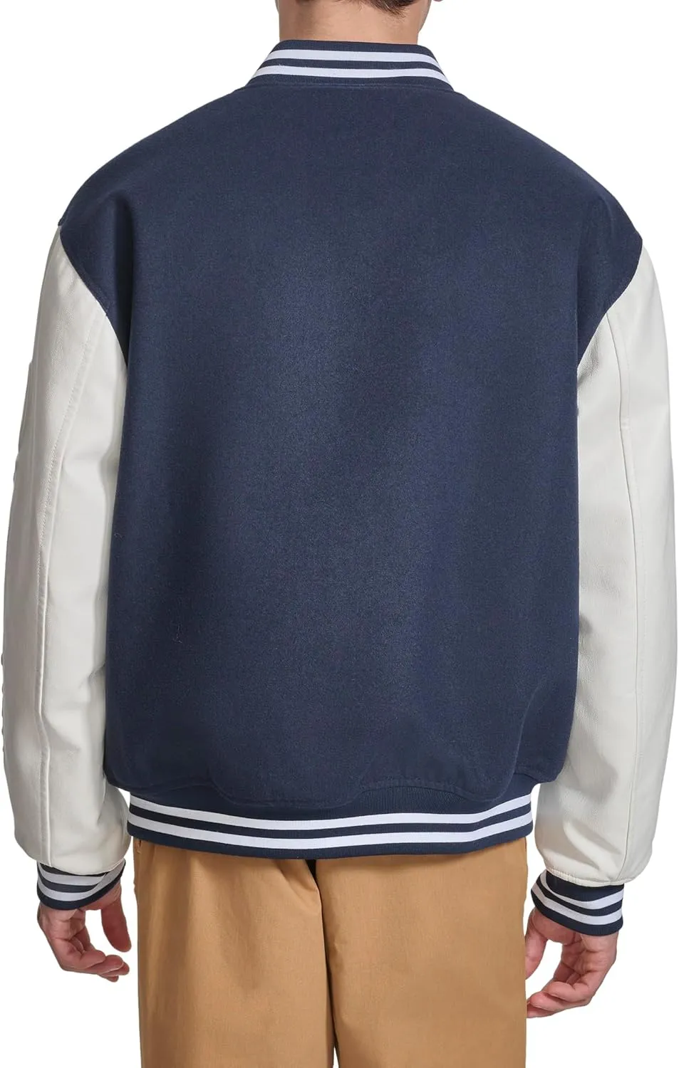 Champion Men's Letterman Varsity Bomber Jacket with Quilted Lining & Embroidered Sleeves
