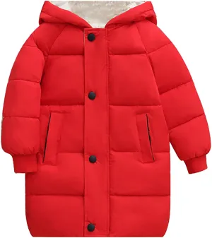Childrens Down Padded Jacket Long Cotton Padded Jacket Baby Children's Padded Jacket Winter Girls Jackets Coat Outfit