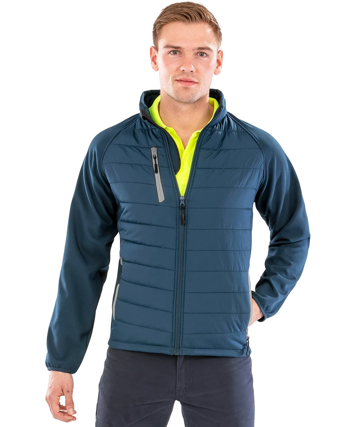 Compass padded softshell jacket | Black/Grey