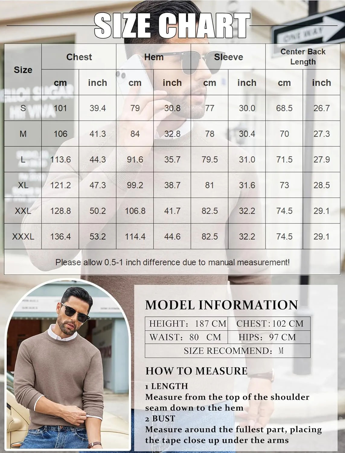 COOFANDY Men's Crewneck Sweater Casual Dress Pullover Sweater Slim Fit Lightweight Long Sleeve Raglan Sweaters