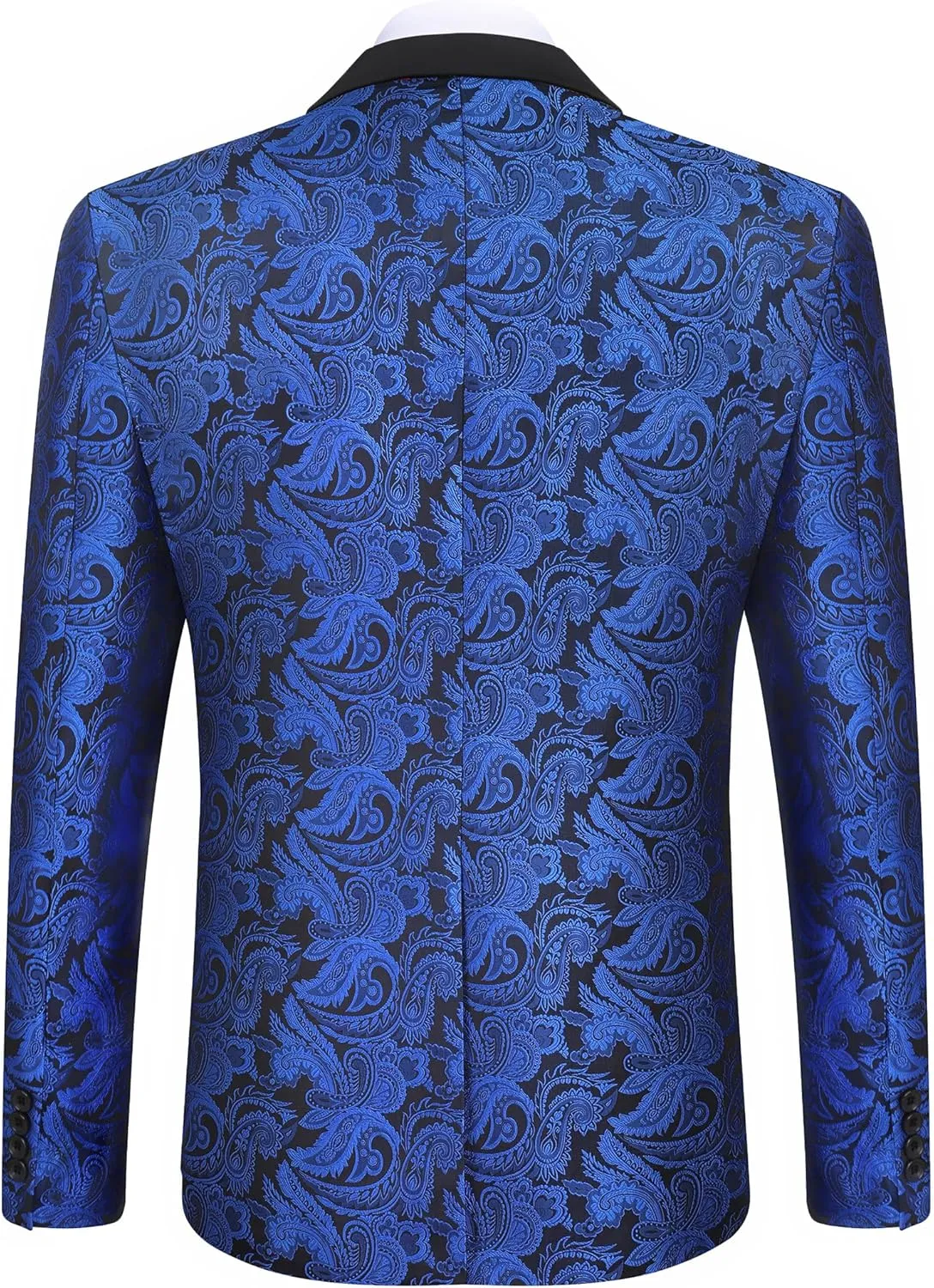 COOFANDY Men's Paisley Tuxedo Jacket One Button Dress Suit Jacket Floral Blazer for Dinner Party Prom Wedding