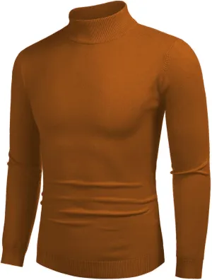 COOFANDY Men's Slim Fit Mock Turtleneck Pullover Sweater Casual Basic Knitted Thermal Sweaters