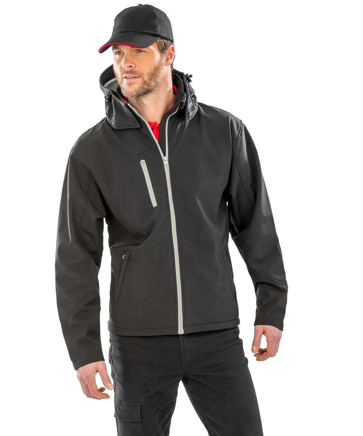 Core TX performance hooded softshell jacket | Navy/Royal