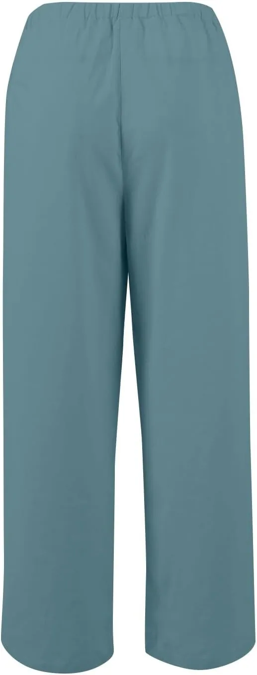 Cotton Linen Pants Women Summer Casual Loose Beach Pants Drawstring Flowy Wide Leg Palazzo Trousers with Pockets