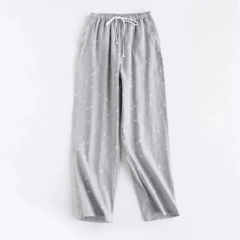 Couples Cotton Gauze Sleep Pants