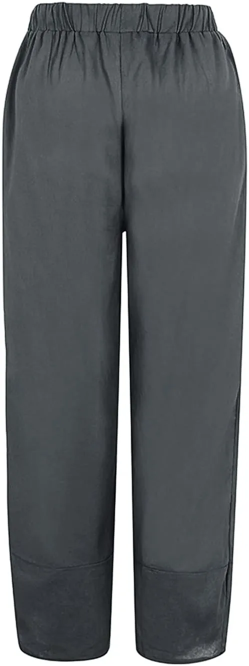 Cropped Pants for Women Boho Summer High Waist Capri Pants Dandelion Print Comfy Straight Leg Lounge Pant with Pockets