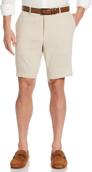 Cubavera Linen-Blend Dress Shorts for Men, Comfortable Fit, 9 Inch Inseam, Breathable, Stretch & Durable Mens Chino Shorts