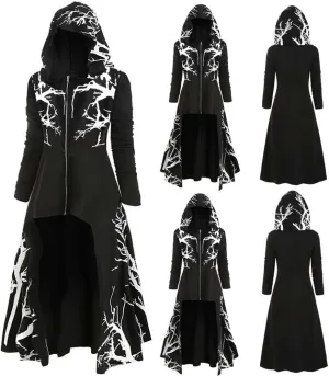 diffstyle Women Moon Gothic Witchcraft Punk Vintage Casual Long Hoodies Top Sweatshirt