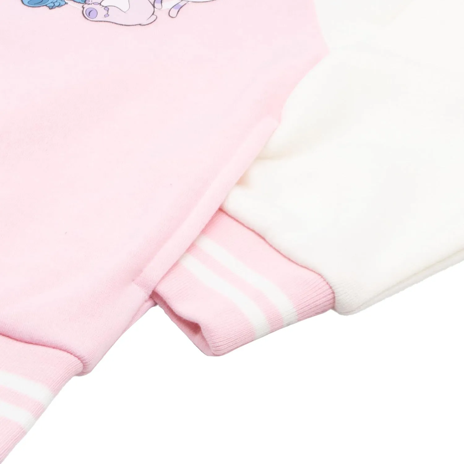 Disney Lilo & Stitch Girl's Zip-Up Varsity Bomber Jacket - Casual Lightweight Coat with Stitch Graphic Print for Kids